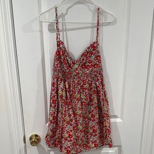 For Love And Lemons Red and White Floral Dress